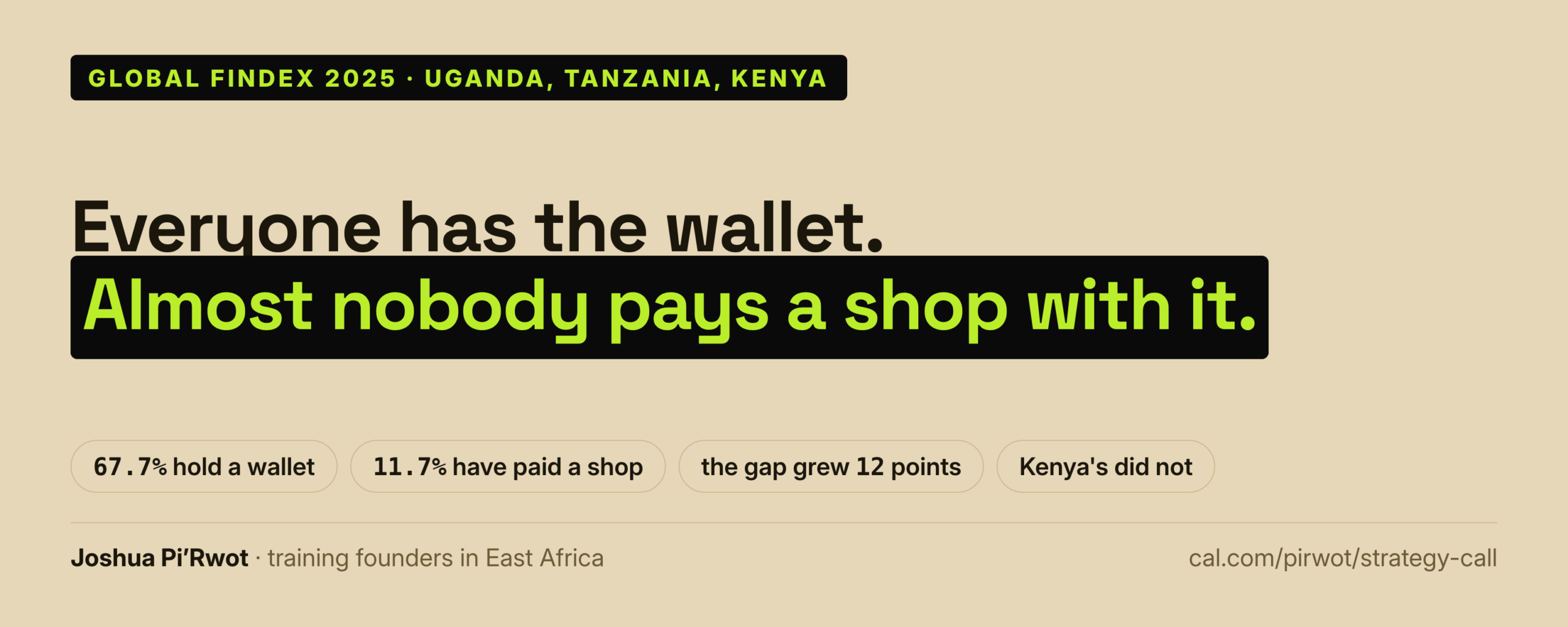 Everyone has the wallet. Almost nobody pays a shop with it.