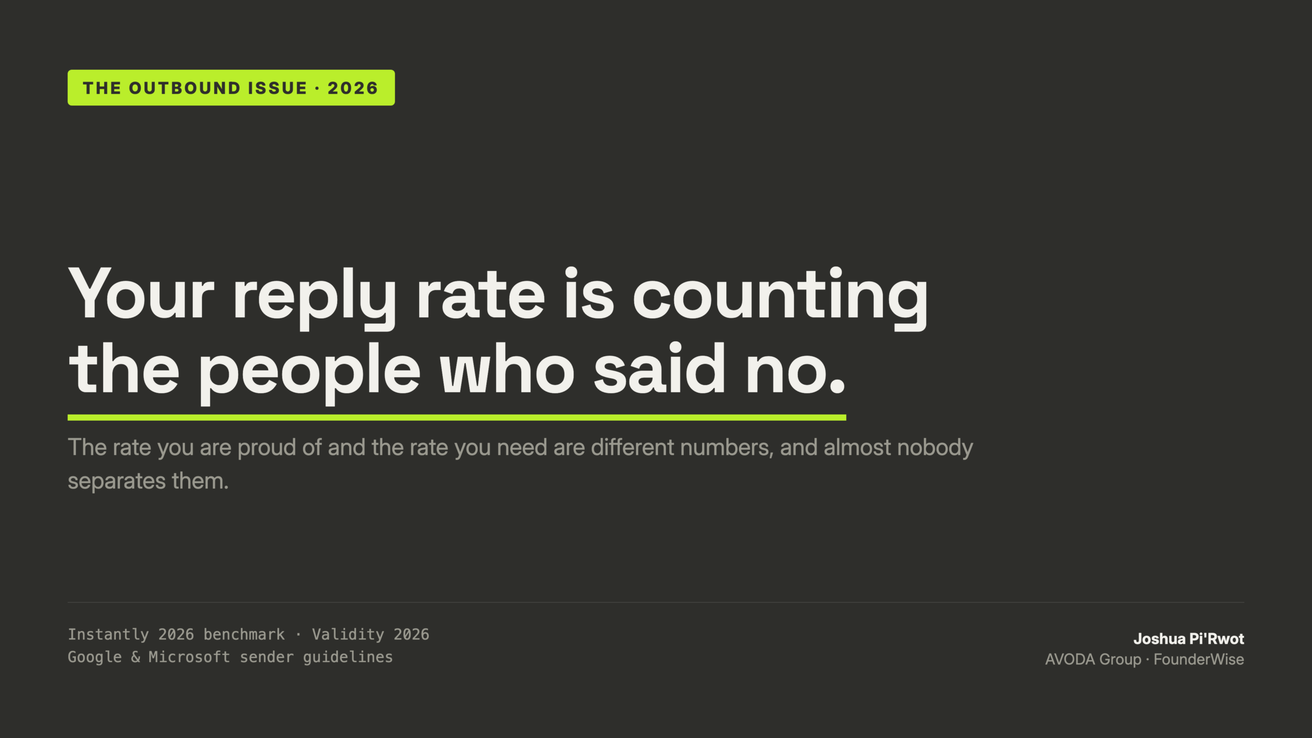 Your reply rate is counting the people who said no.