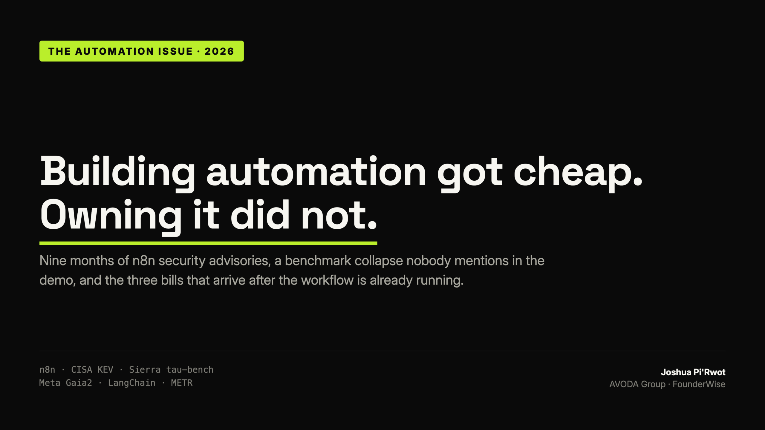 Building automation got cheap. Owning it did not.